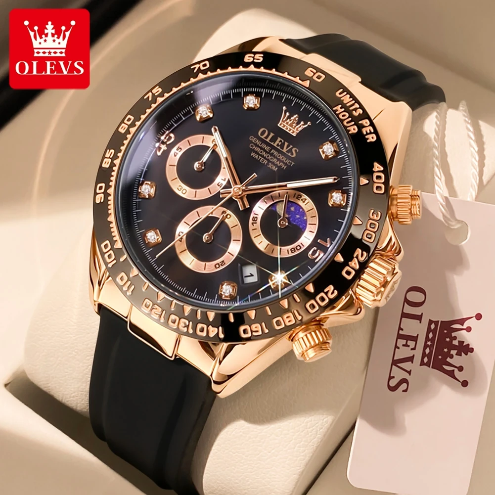 Luxury Watch Magazine - OLEVS 2875 Men's Watches Chronograph 24Hour