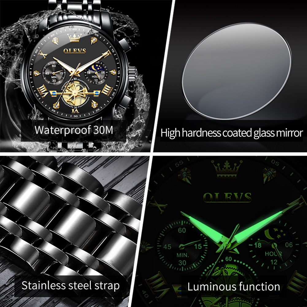 OLEVS Brand New Luxury Chronog - Luxury Watch Magazine ulasan dan harga