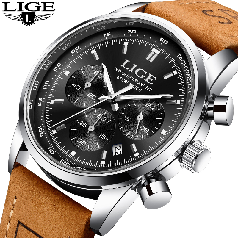LIGE Outdoor Luxury Quartz Wat - Luxury Watch Top 10 ulasan dan harga